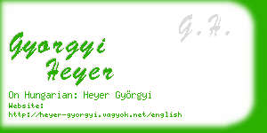 gyorgyi heyer business card